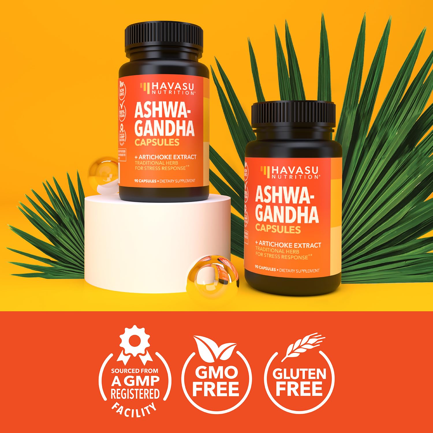 HAVASU NUTRITION comparación de tamaño para visualizar porción diaria