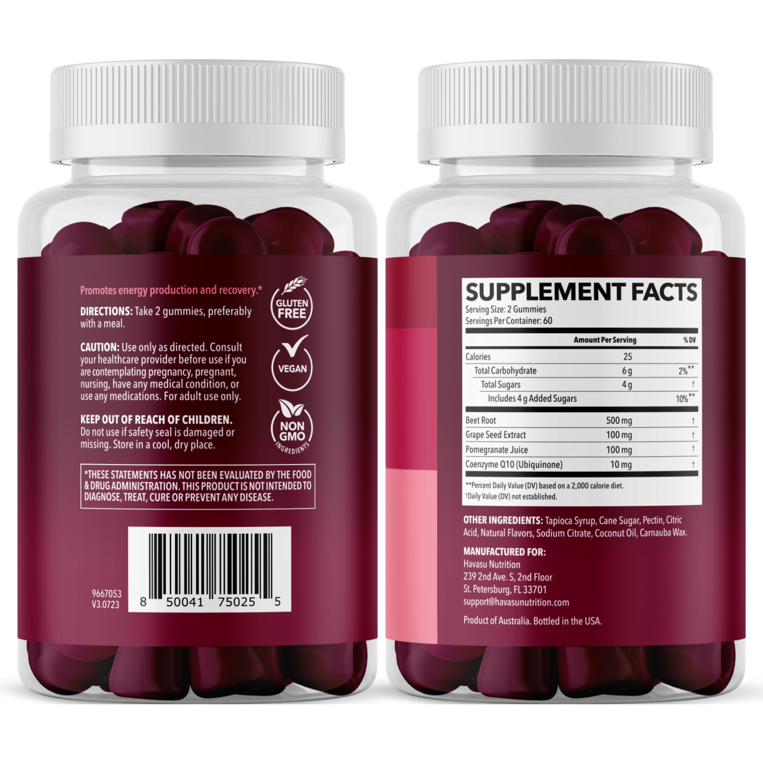 HAVASU NUTRITION ambiente lifestyle mixed berry para consumo diario