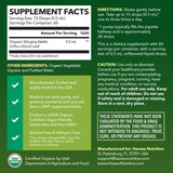 HAVASU NUTRITION etiqueta en primer plano con certificación orgánica visible