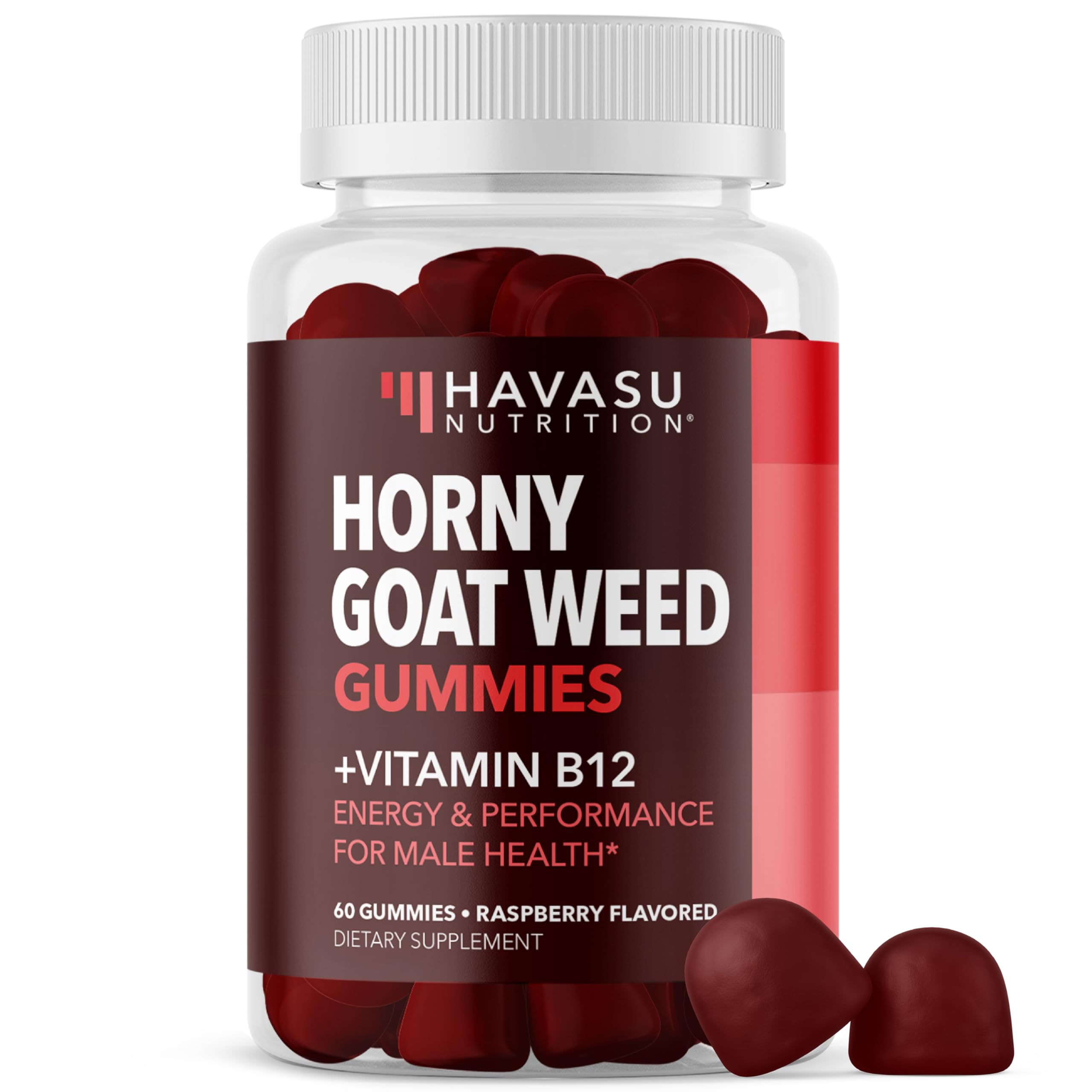 HAVASU NUTRITION frente del envase mostrando porciones y sabor frambuesa