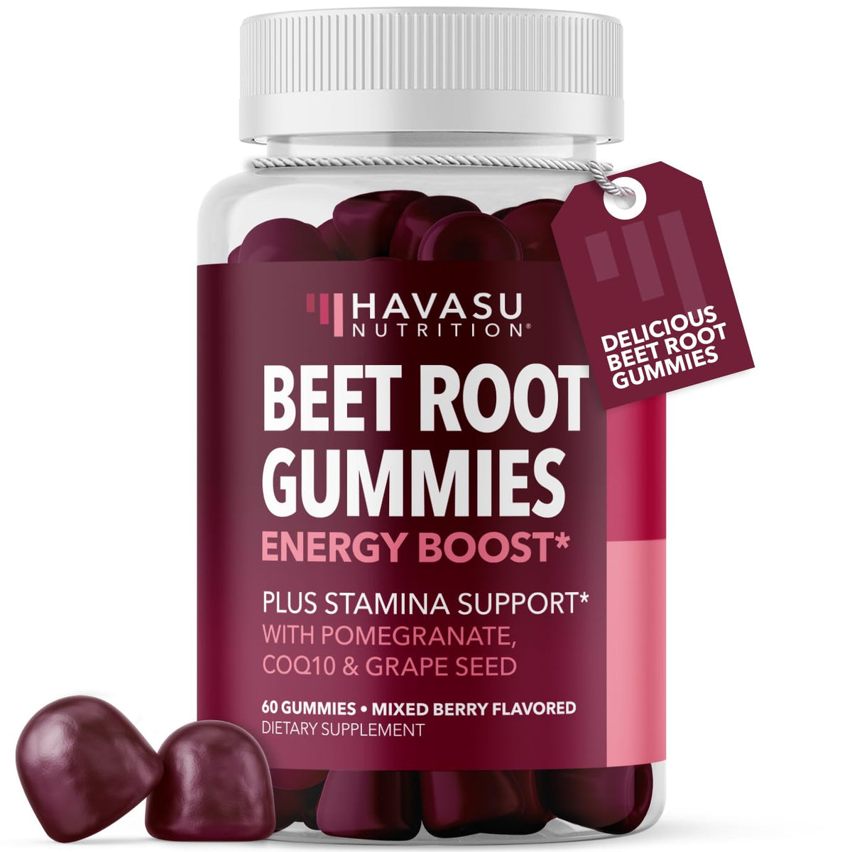 HAVASU NUTRITION frente del envase con beneficios claros