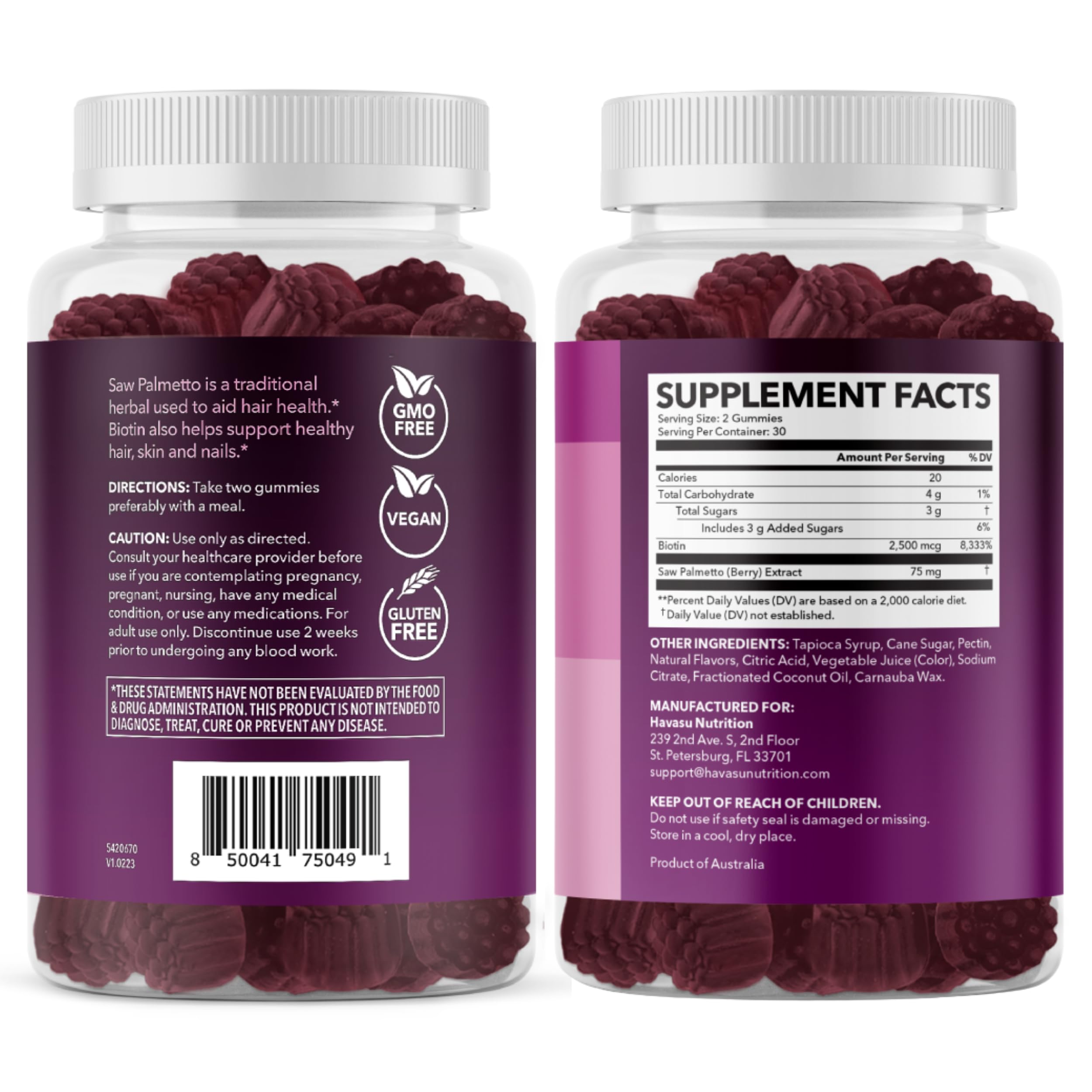 HAVASU NUTRITION persona masticando gominola destacando conveniencia y adherencia