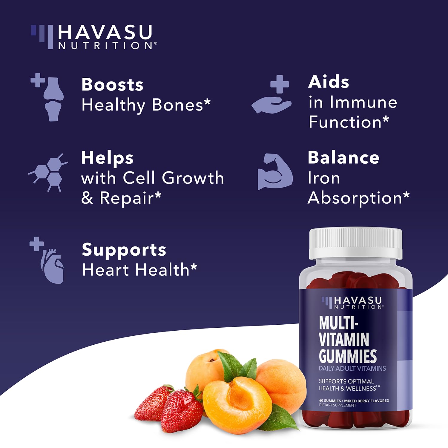 HAVASU NUTRITION gominolas en plato listos para consumo inmediato