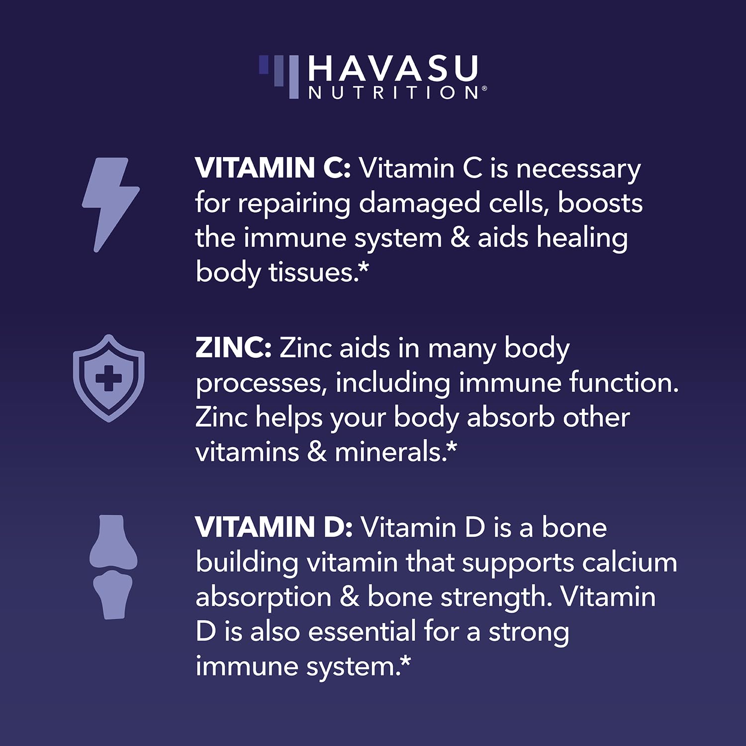 HAVASU NUTRITION etiquetado con ingredientes clave para transparencia nutricional