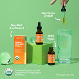 HAVASU NUTRITION etiqueta con ingredientes y certificación orgánica visible