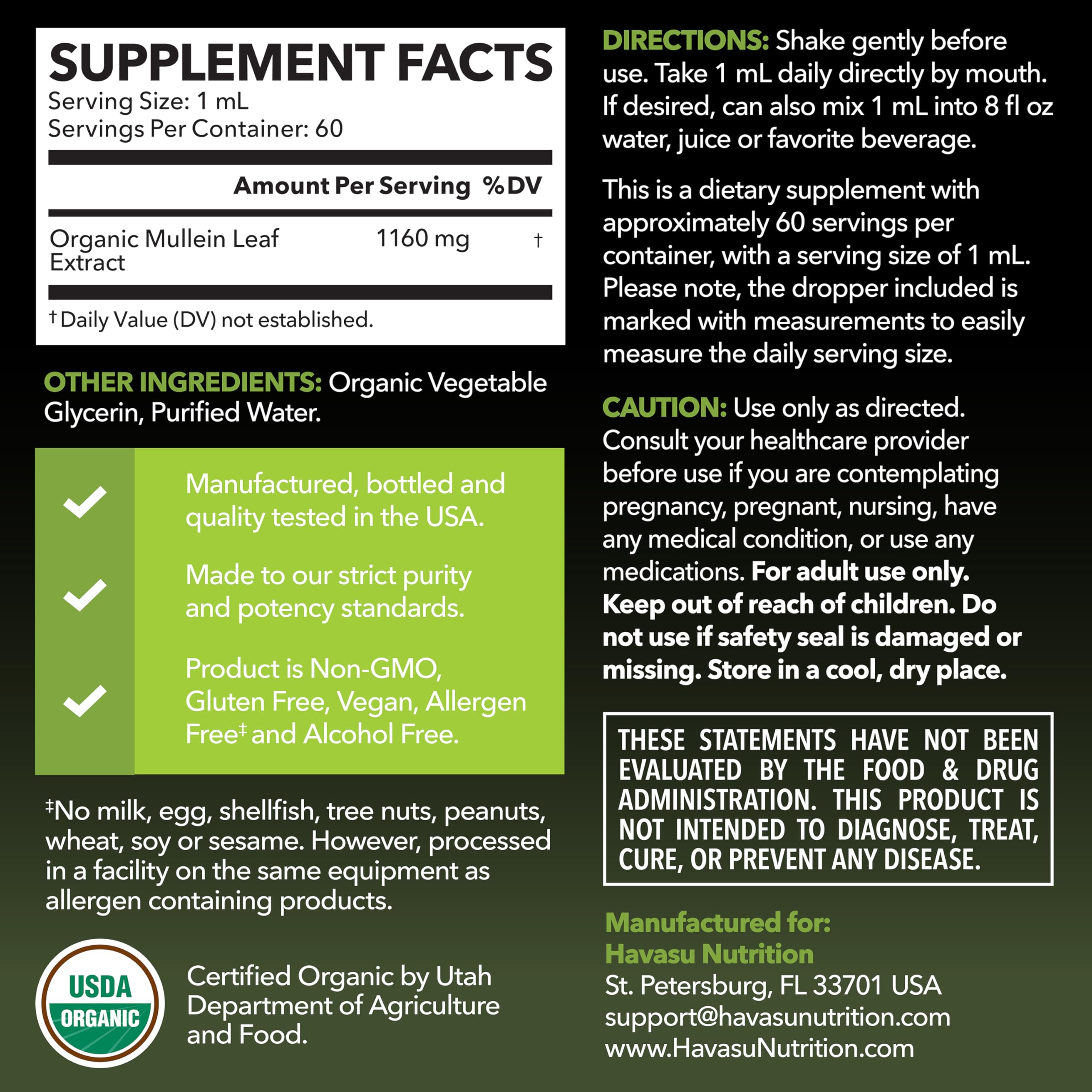 HAVASU NUTRITION textura del extracto y aspecto líquido de alta absorción