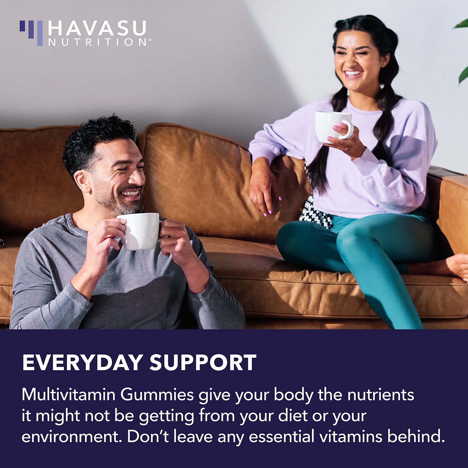 HAVASU NUTRITION adulto tomando gominola para mayor adherencia diaria