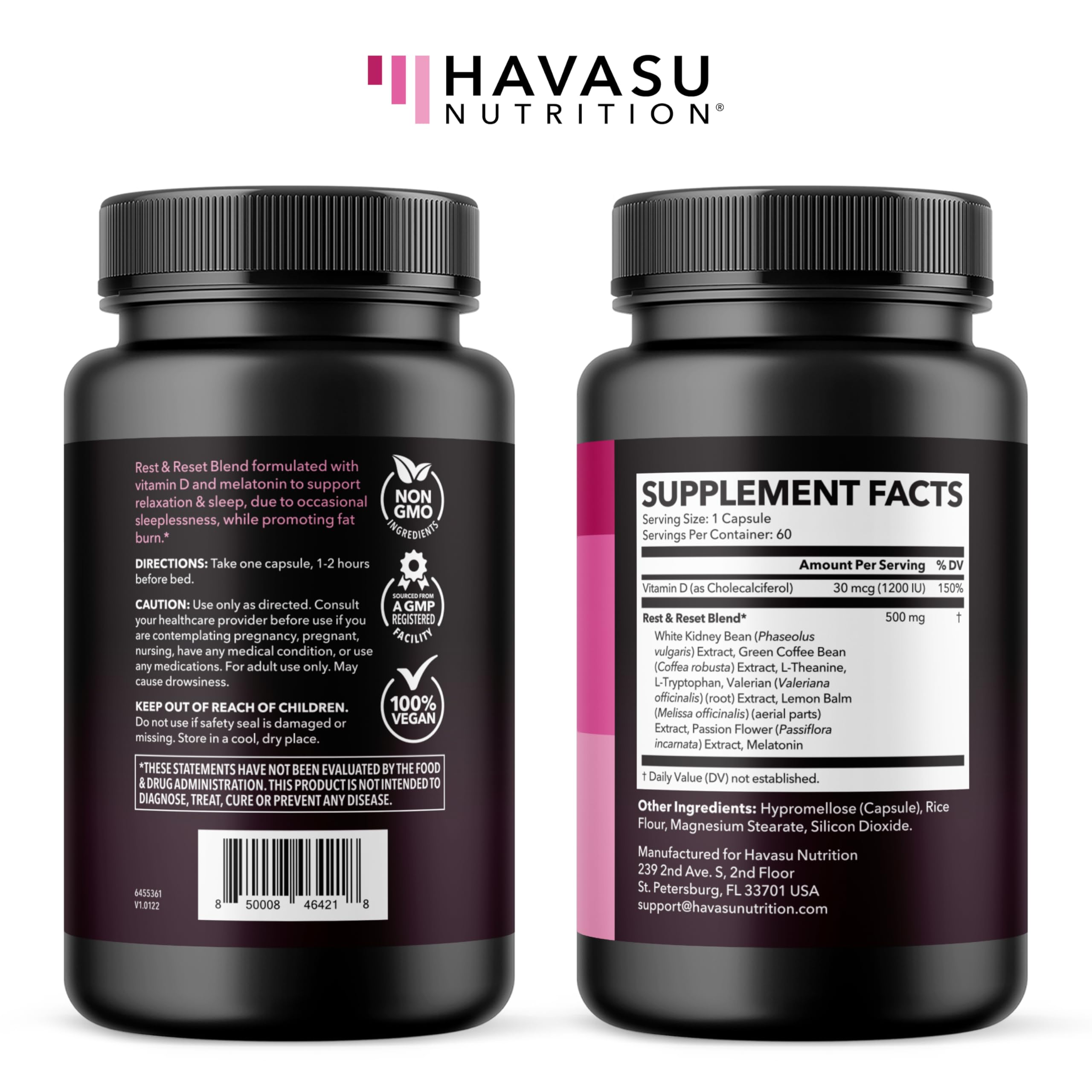 HAVASU NUTRITION junto a rutina de noche saludable, soporte para hábitos