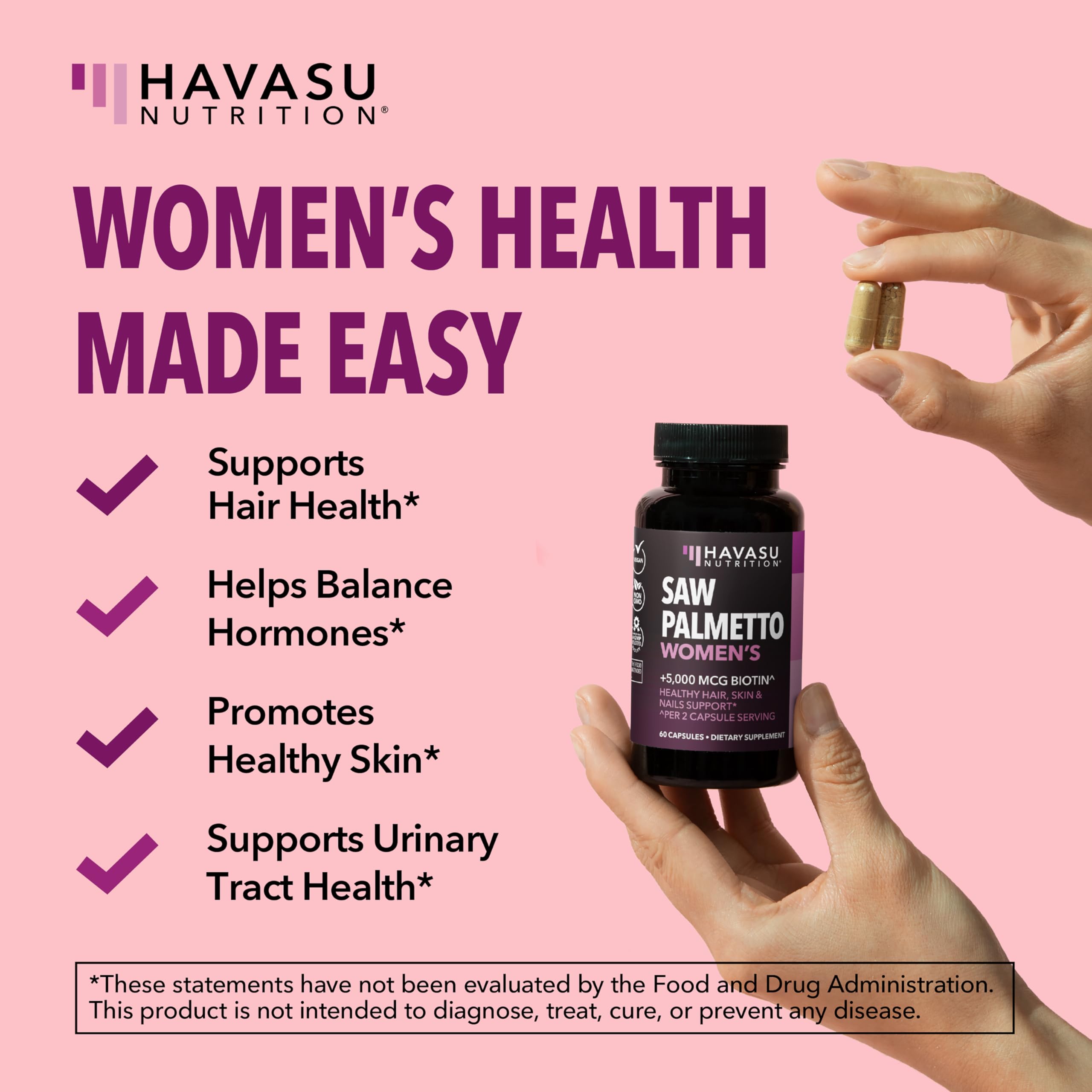 HAVASU NUTRITION comparación de una cápsula para indicar la escala real