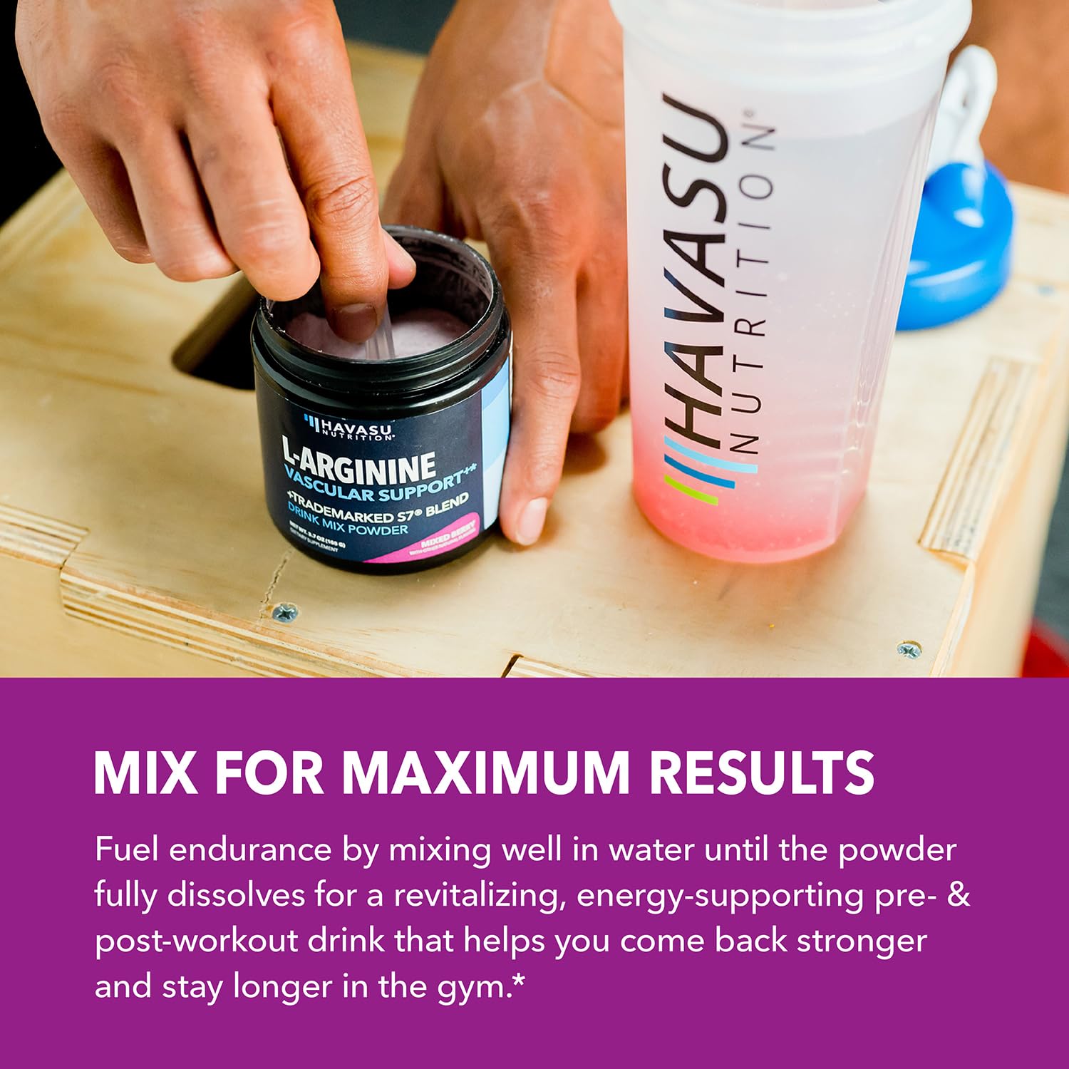 HAVASU NUTRITION batido sin sabor mezclado con proteína para flexibilidad en recetas