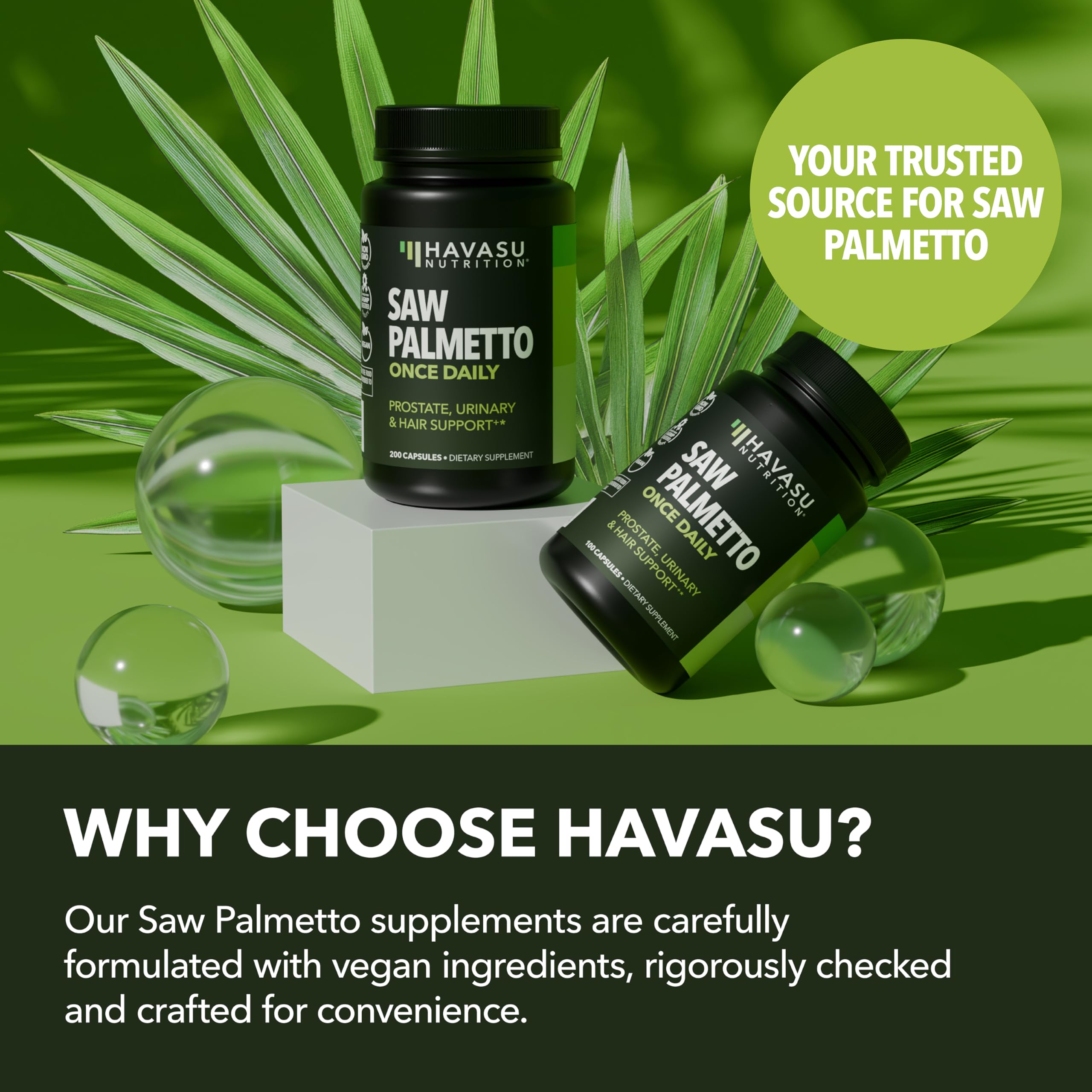 HAVASU NUTRITION cápsula junto a lavabo representando uso diario fácil