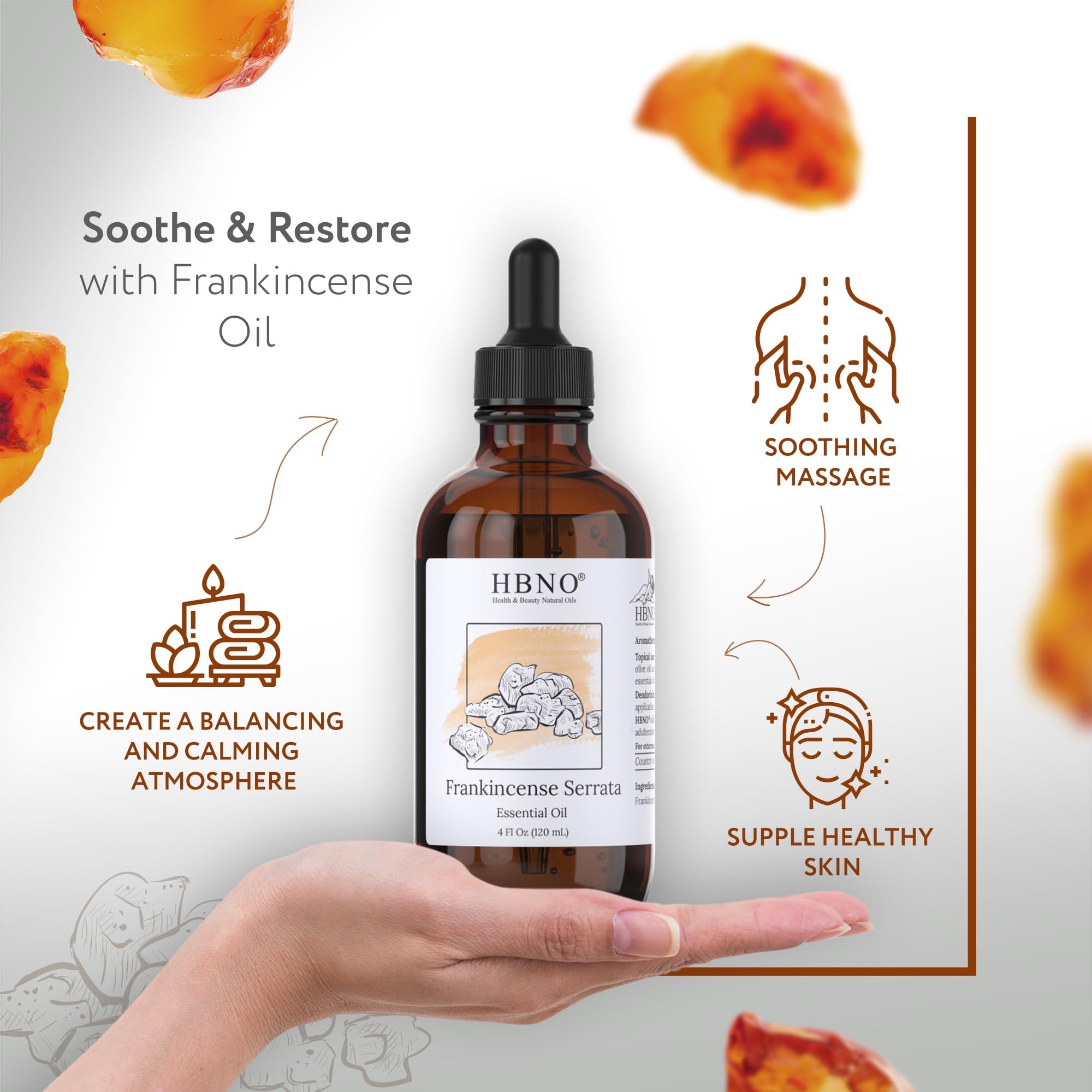 HBNO gota de aceite resaltando textura pura y ventaja de alta concentración