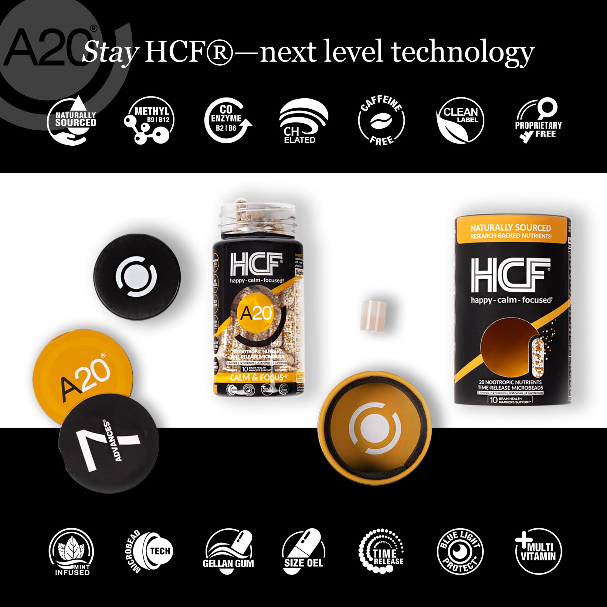HCF cápsula abierta con microperlas que liberan nutrientes gradual