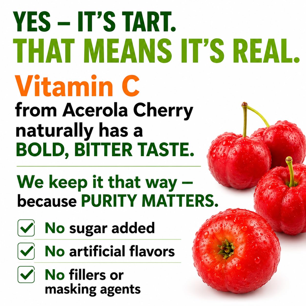 HCL HERBAL CODE LABS acerola y camu camu frescos que muestran origen natural