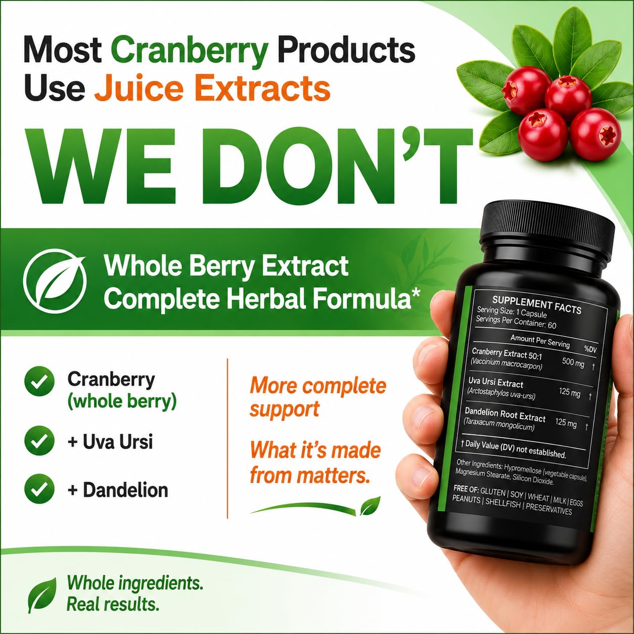 HCL HERBAL CODE LABS cápsulas en mano para una toma cómoda y portátil