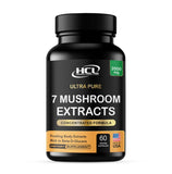 HCL HERBAL CODE LABS envase frontal mostrando la fórmula de 7 hongos y confianza