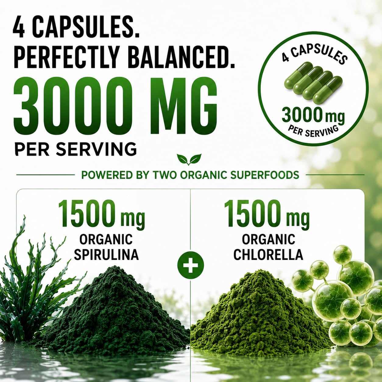 HCL HERBAL CODE LABS frasco abierto con cápsulas, destaca empaquetado seguro