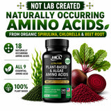 HCL HERBAL CODE LABS primer plano de spirulina y chlorella demostrando origen natural