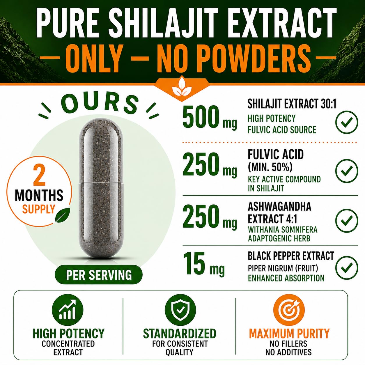 HCL HERBAL CODE LABS ashwagandha y pimienta negra junto al frasco indicando sinergia