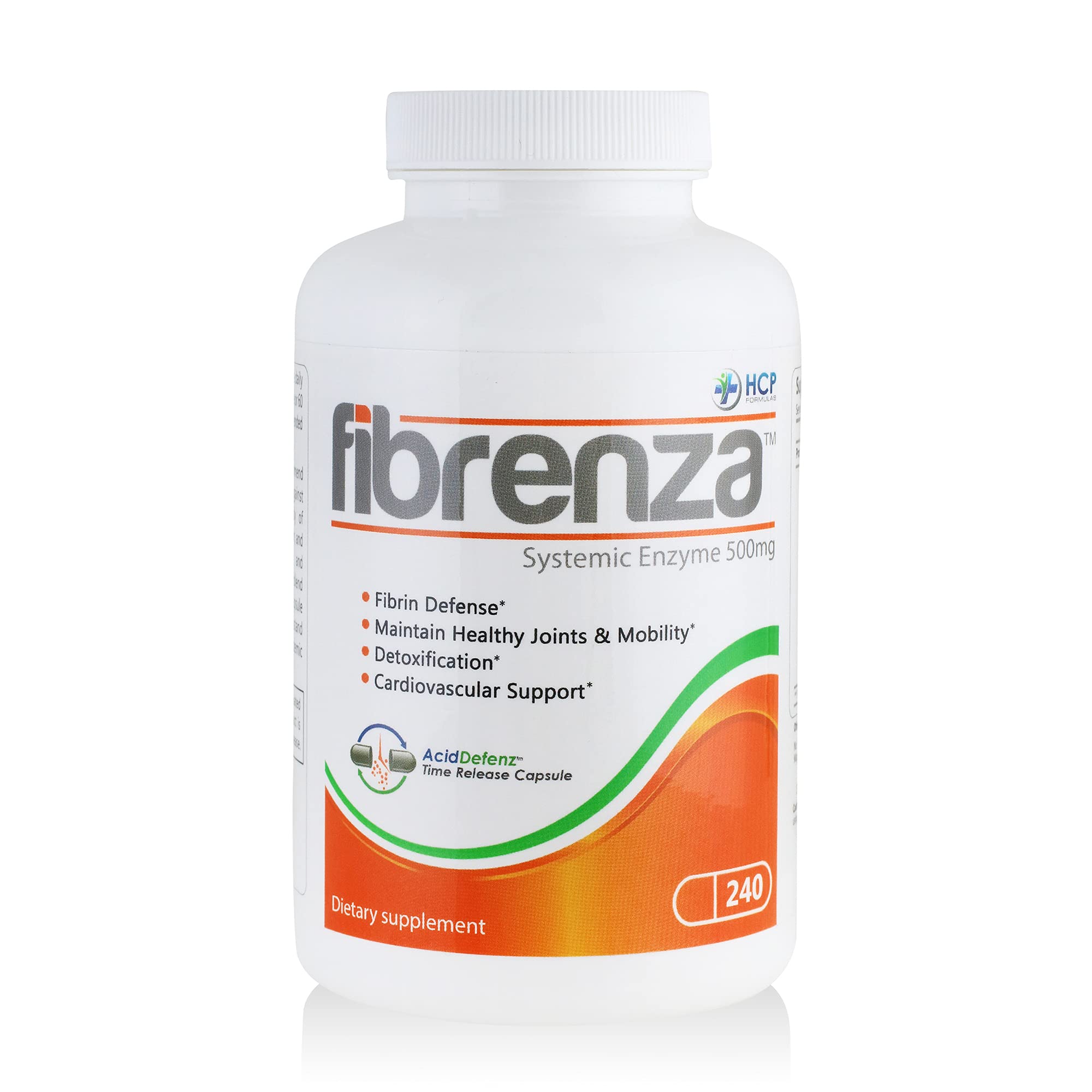 HCP Formulas Fibrenza frente del envase mostrando fórmula y beneficio
