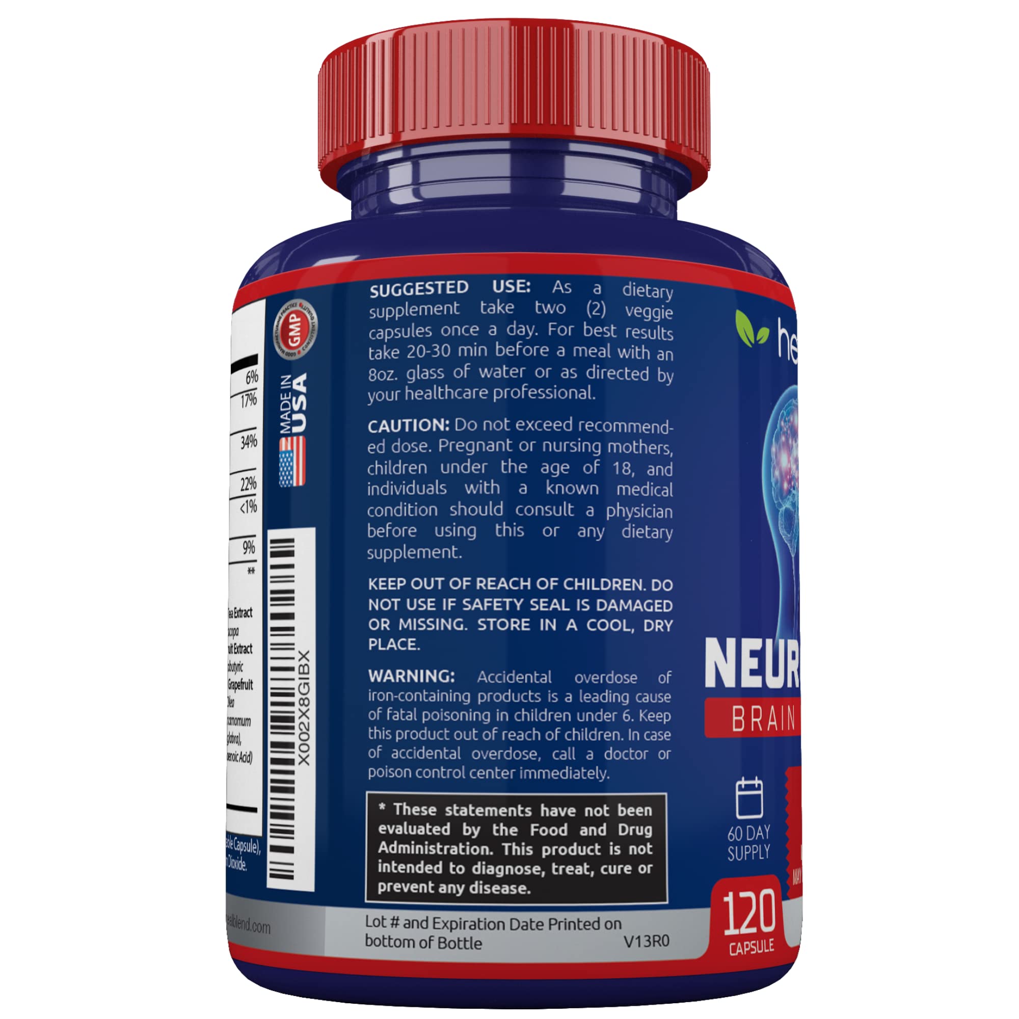 healblend comparación de tamaño de cápsula y dosis diaria recomendada
