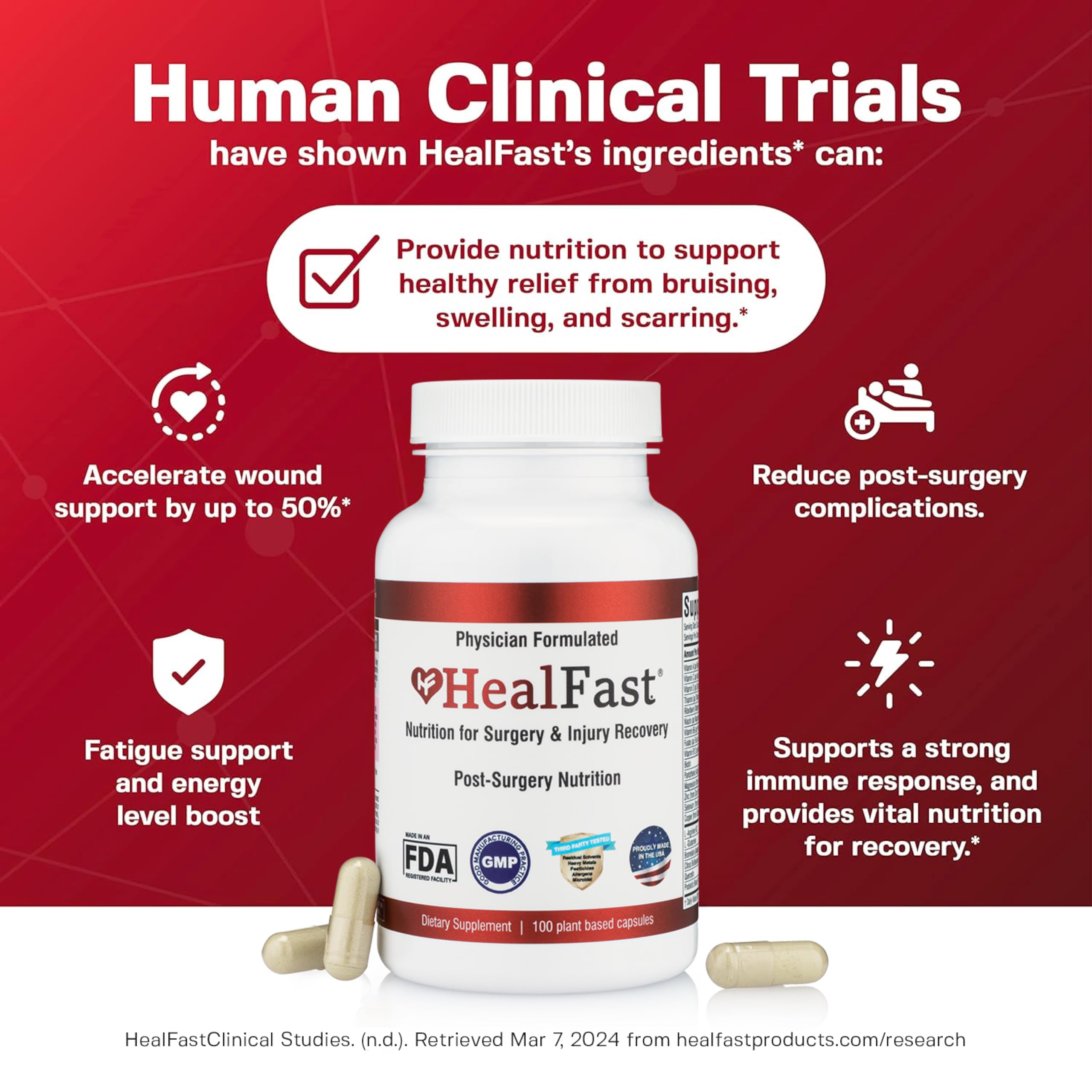 HealFast pastillas en mano para comparar tamaño y dosificación práctica