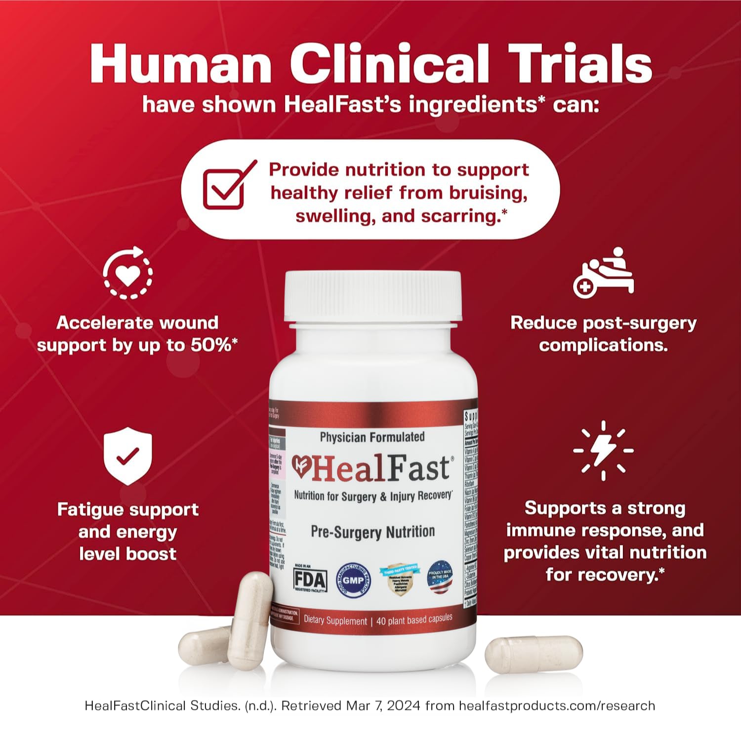 HealFast etiqueta con ingredientes para verificar transparencia y dosis