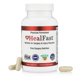 HealFast frente del empaque mostrando caja y beneficios del suplemento