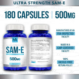 Healing Awakening etiqueta con información nutricional y control de calidad cGMP