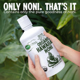 Healing Noni en uso mezclado en batido para mejor sabor y versatilidad