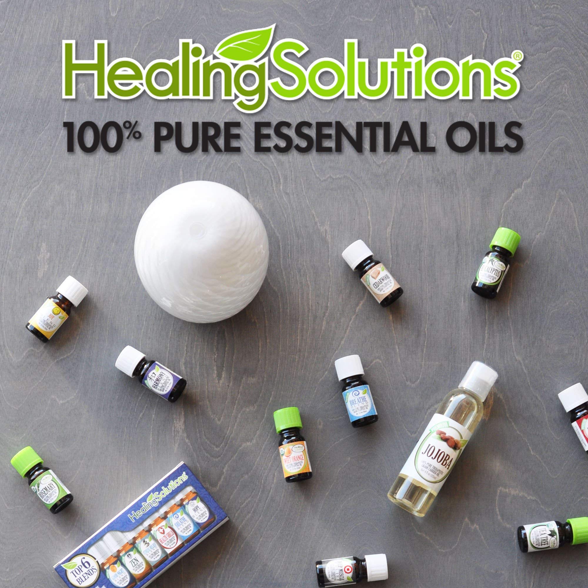 Healing Solutions ambiente hogareño con el aceite difundiendo aroma relajante
