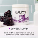 Healios bebida preparada en vaso lista para enjuagar y tragar