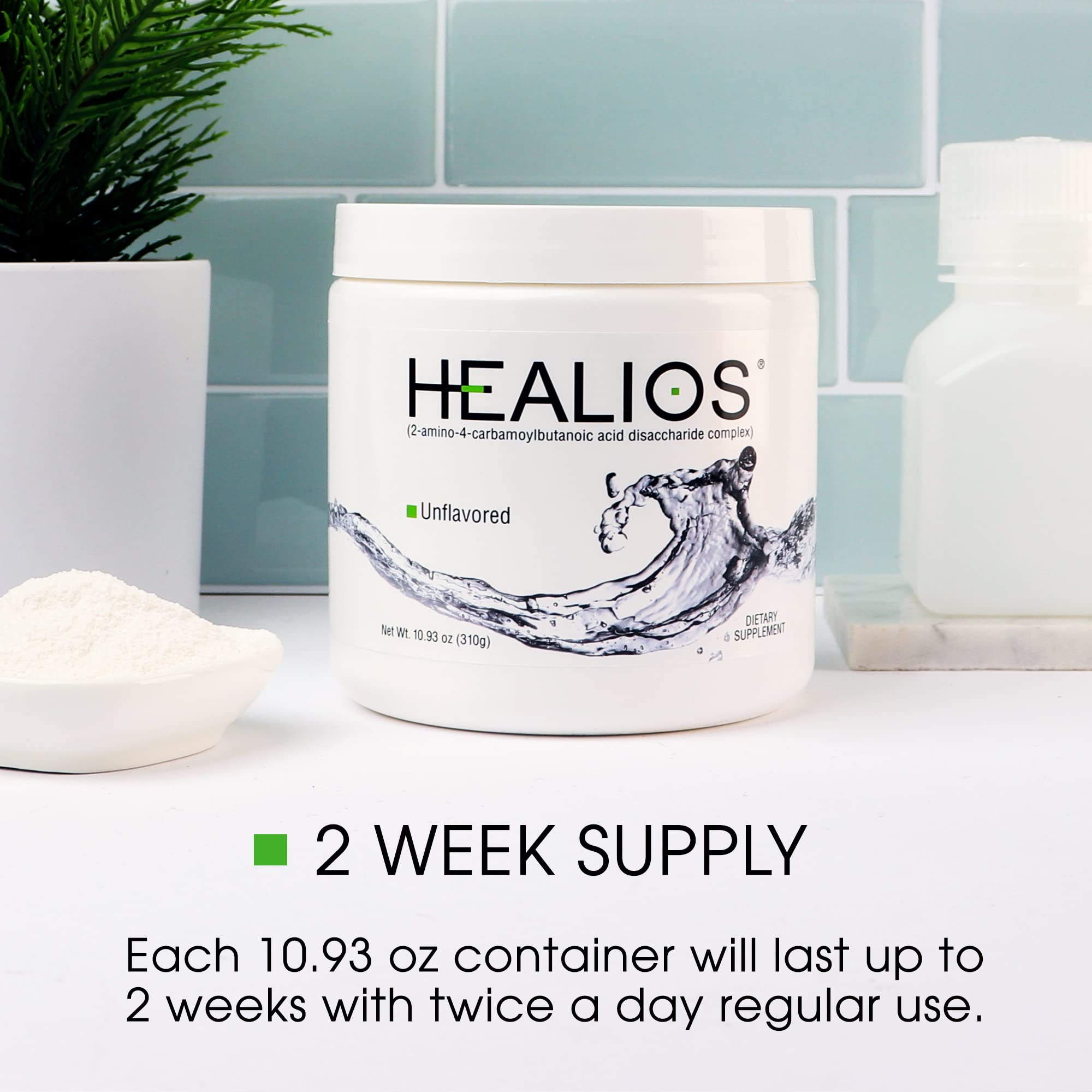 Persona usando Healios en enjuague, beneficio de aplicación cómoda y rápida