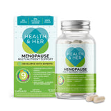 Health & Her frente del envase mostrando el diseño y beneficios visibles