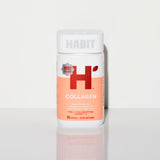 Health By Habit producto en baño junto a rutina diaria de cuidado facial