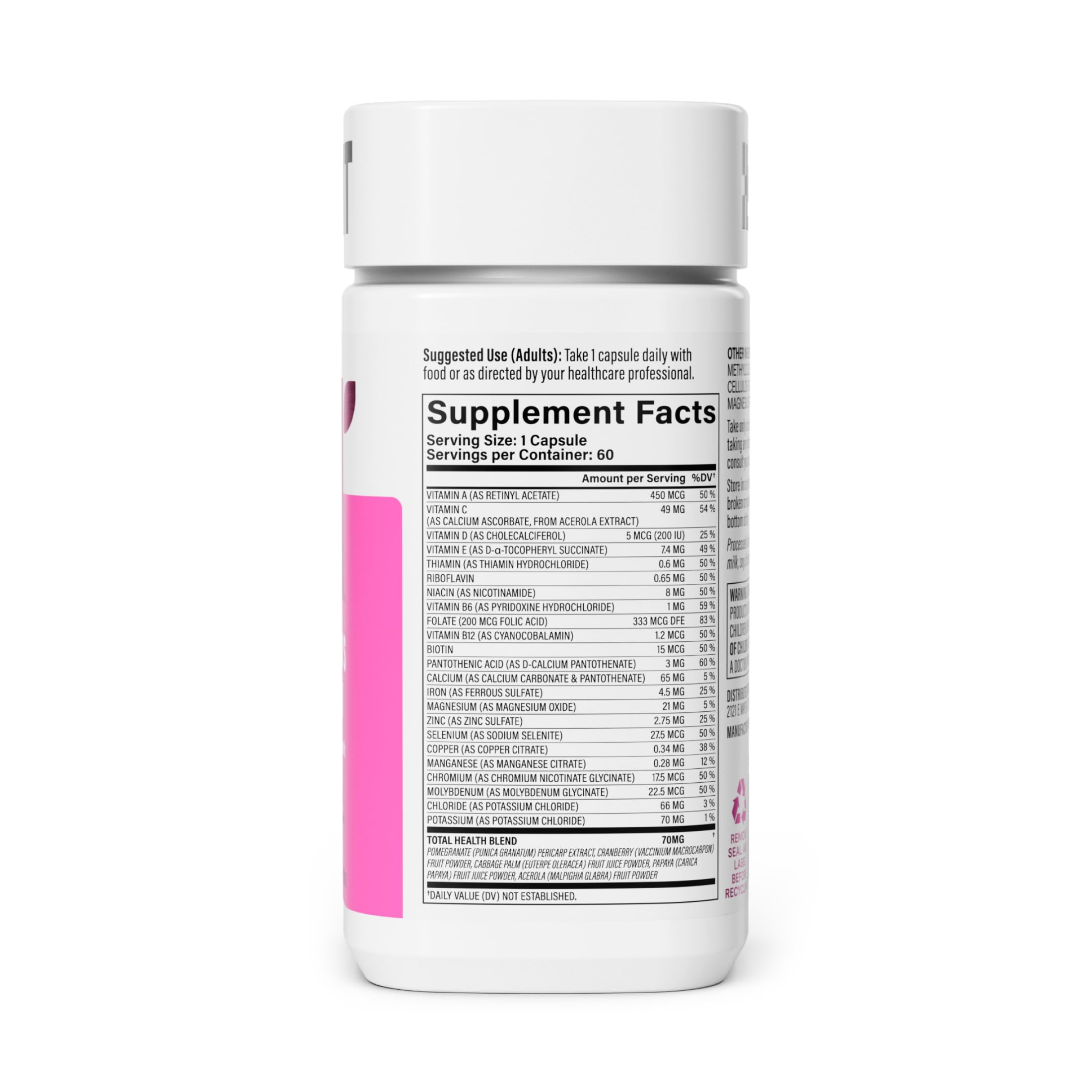 Health By Habit etiqueta con lista de ingredientes para revisión rápida