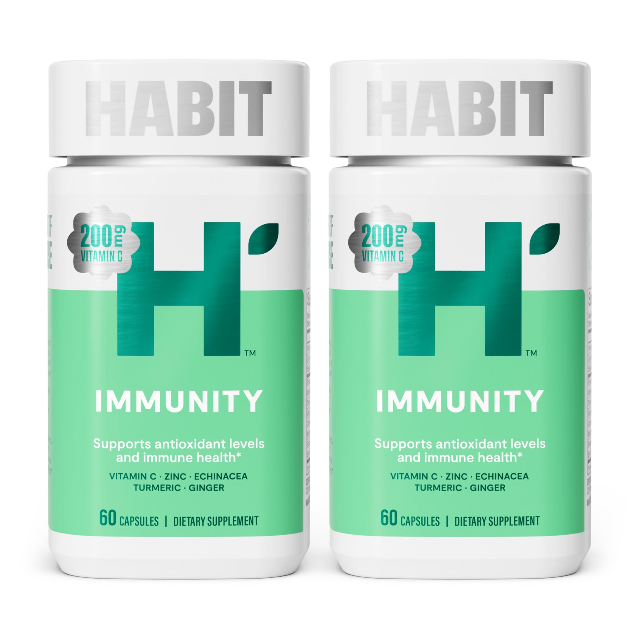 Health By Habit frente del envase Immunity mostrando la etiqueta clara y beneficios