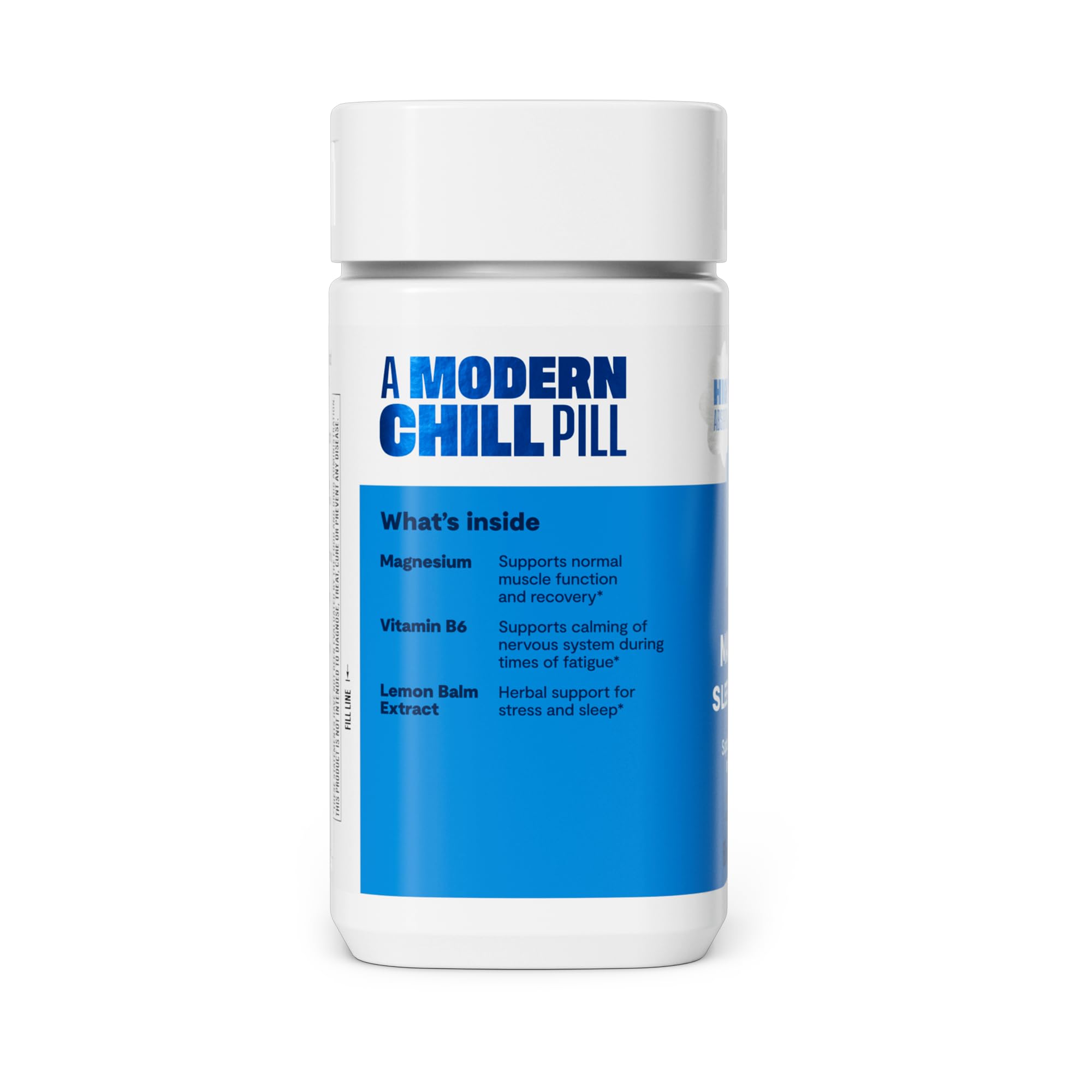 Health By Habit ingredientes principales: magnesio, B6 y melisa resaltados