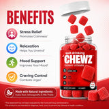 Health Chews frasco abierto con gomitas listo para tomar cuando surja el antojo