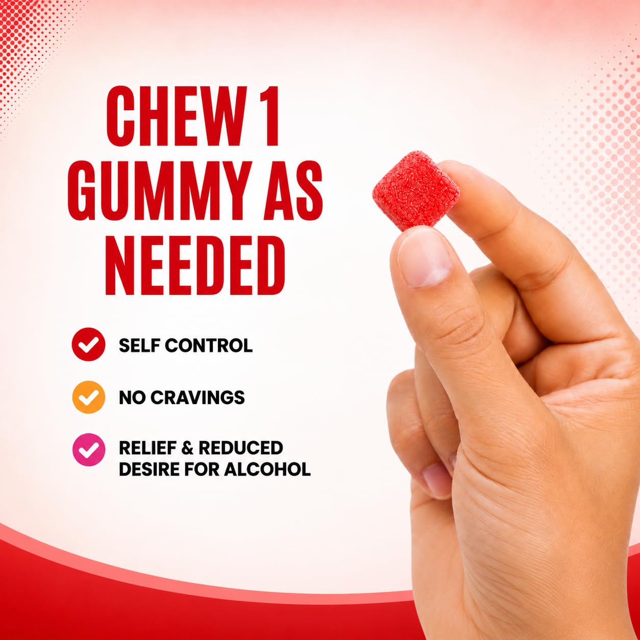 Health Chews detalle de superficie de la gomita que resalta calidad y consistencia