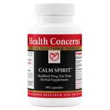 Health Concerns Calm Spirit vista frontal del envase, transmite confianza