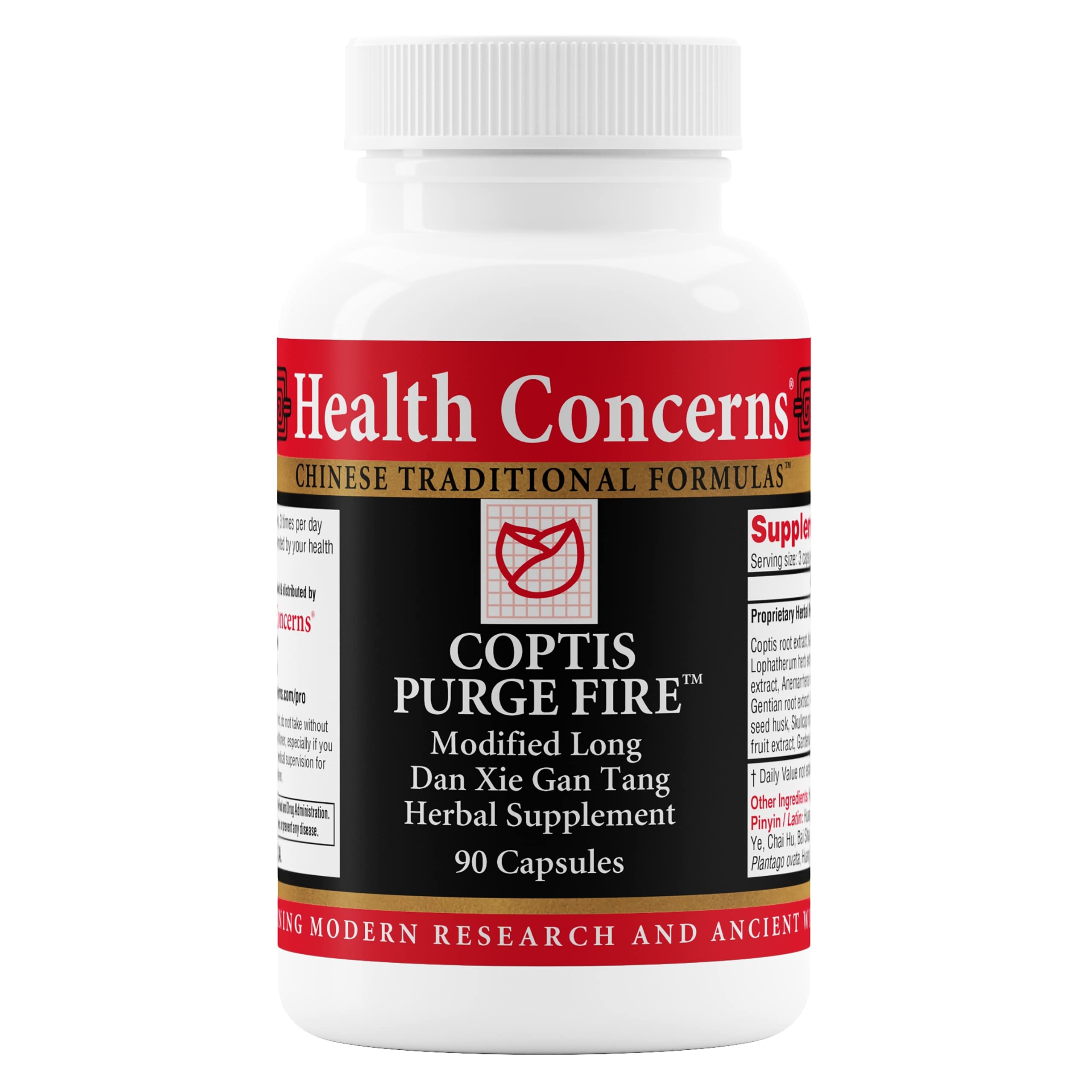 Health Concerns frasco frontal Coptis Purge Fire para apoyo herbal