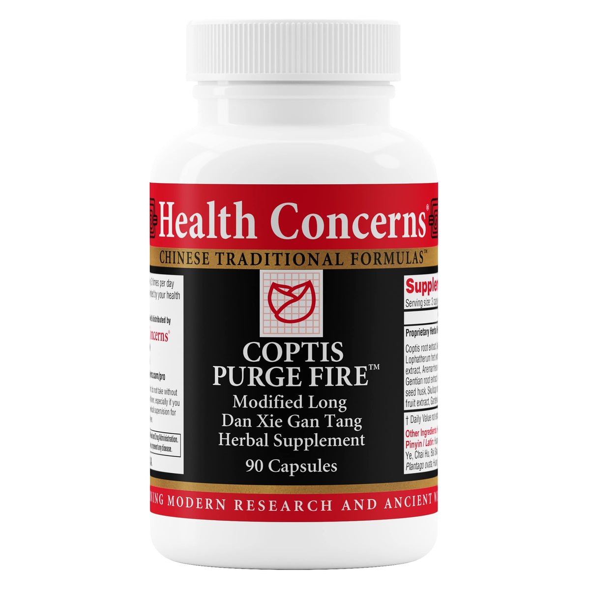 Health Concerns frasco frontal Coptis Purge Fire para apoyo herbal