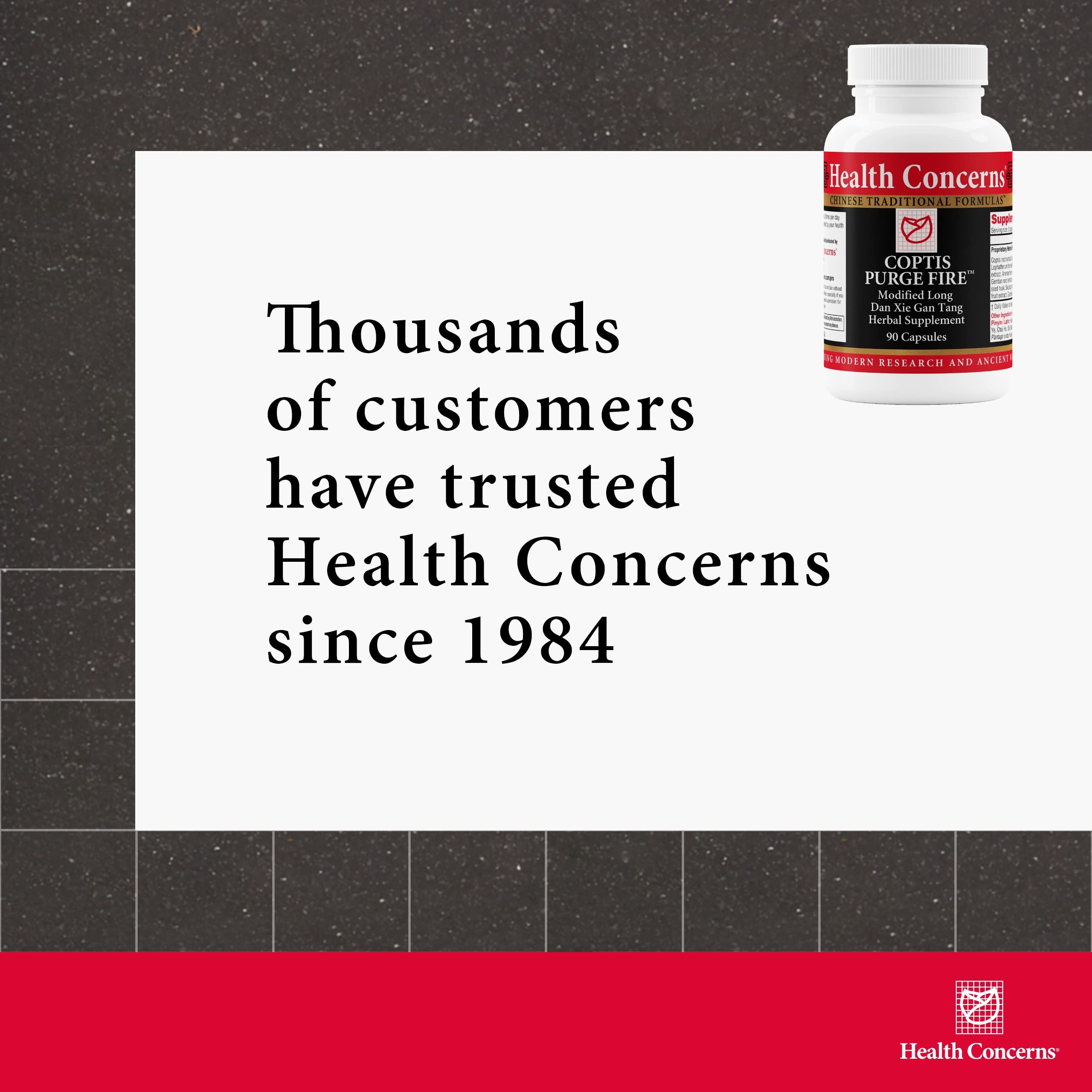 Health Concerns raíces secas de coptis e isatis mostrando origen herbal