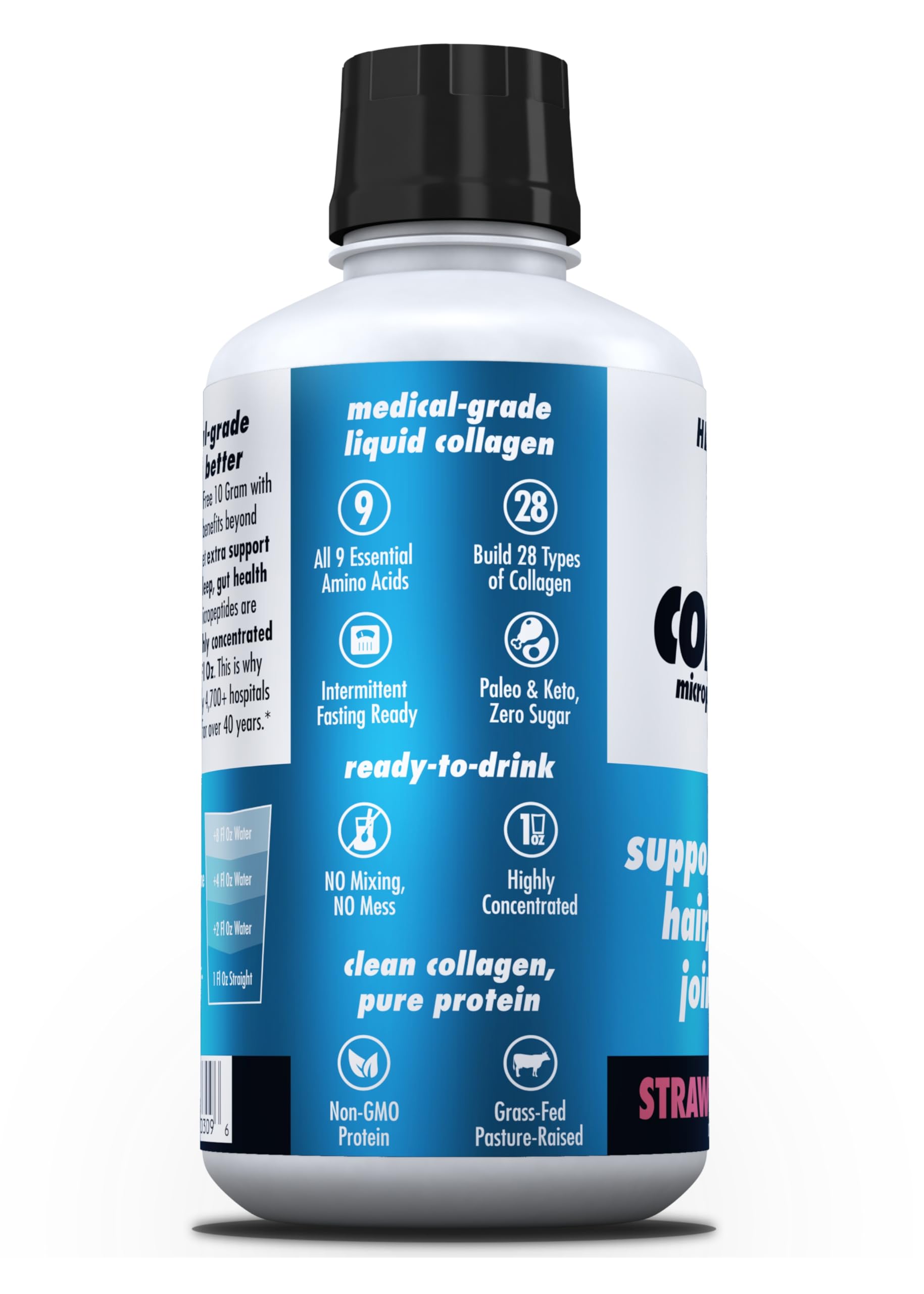 HEALTH DIRECT botella y caja AminoSculpt mostrando empaque y contenido del producto