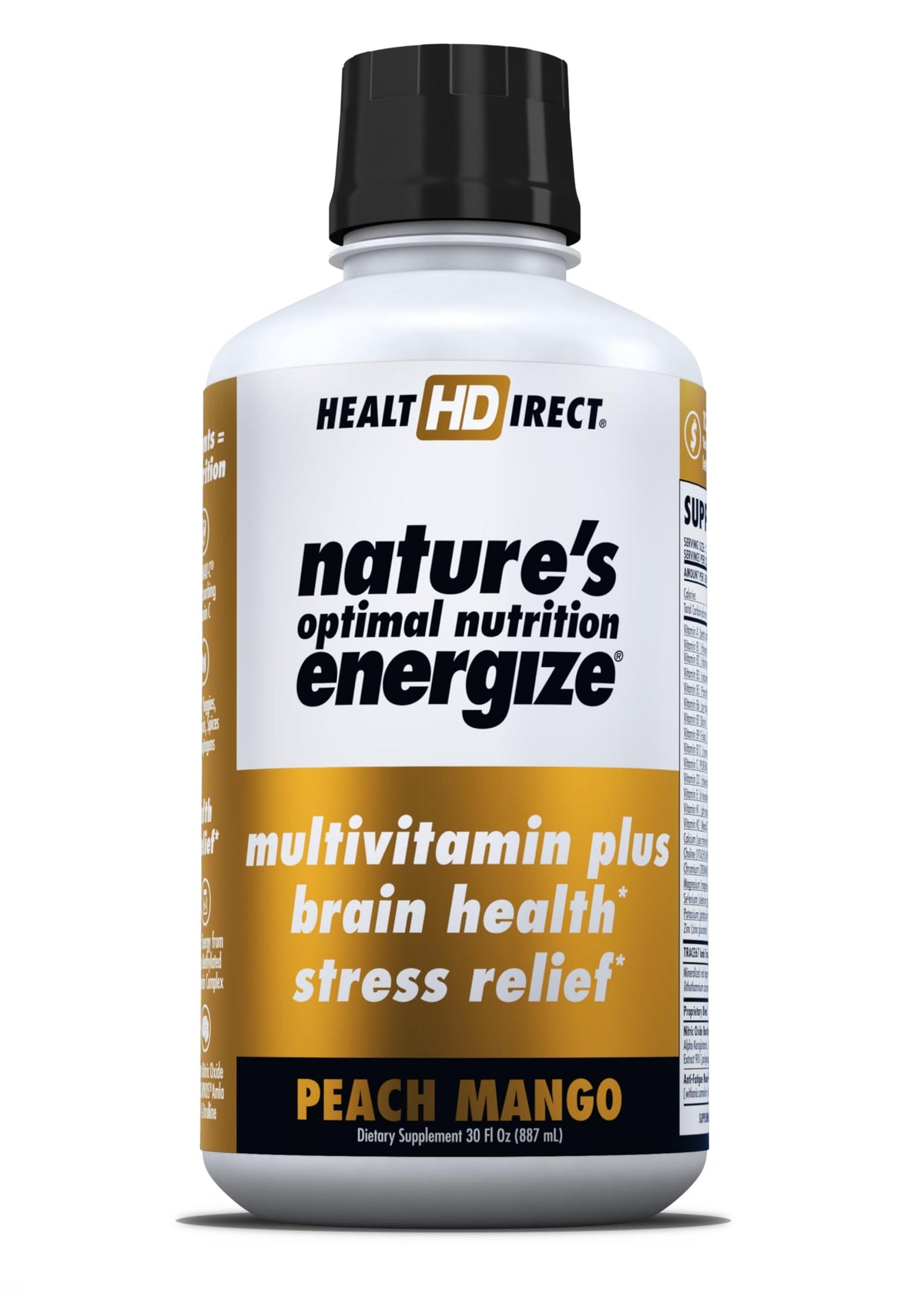 HEALTH DIRECT botella frontal Energize mostrando presentación y beneficios visibles