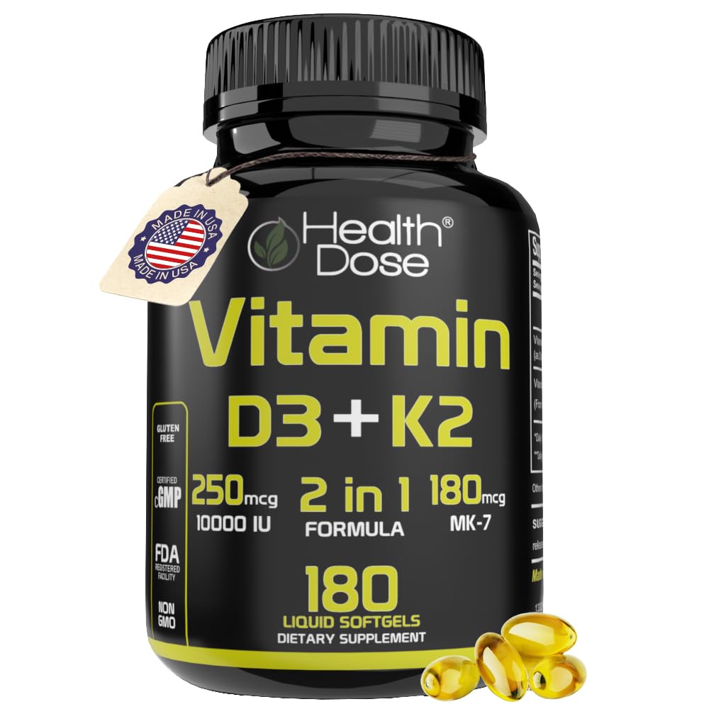 Health Dose envase frontal mostrando el producto y cantidad 180 softgels