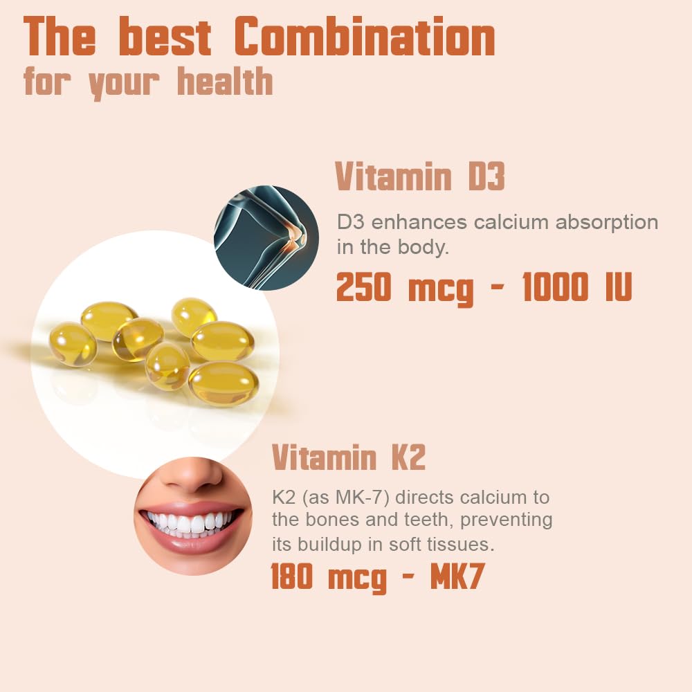 Health Dose etiqueta de ingredientes resaltando D3 10,000 IU y K2 MK7