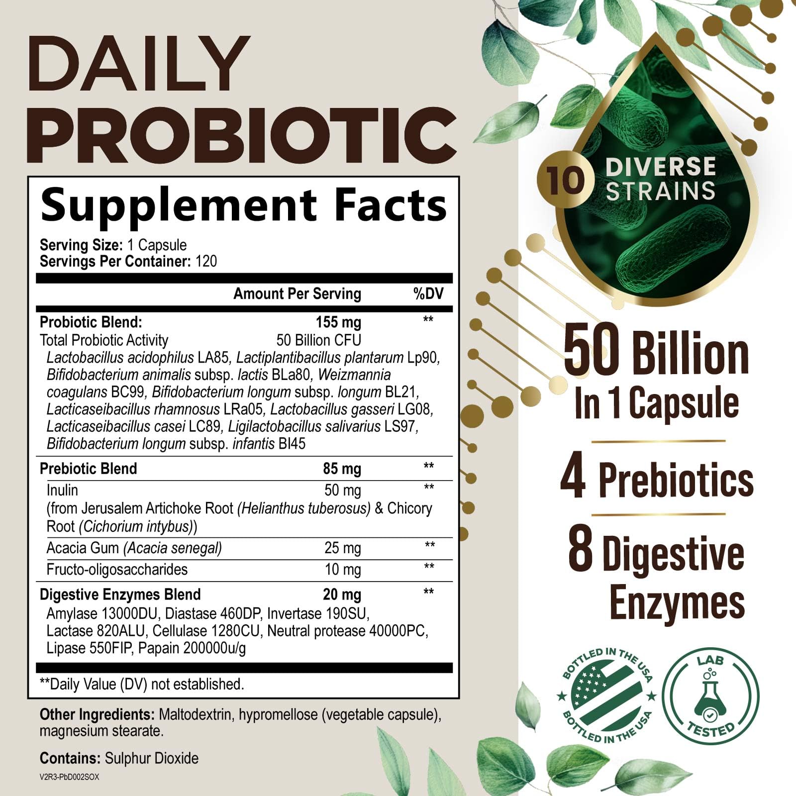 Health Nutrition Naturals cápsulas acercamiento que destaca formulación estable