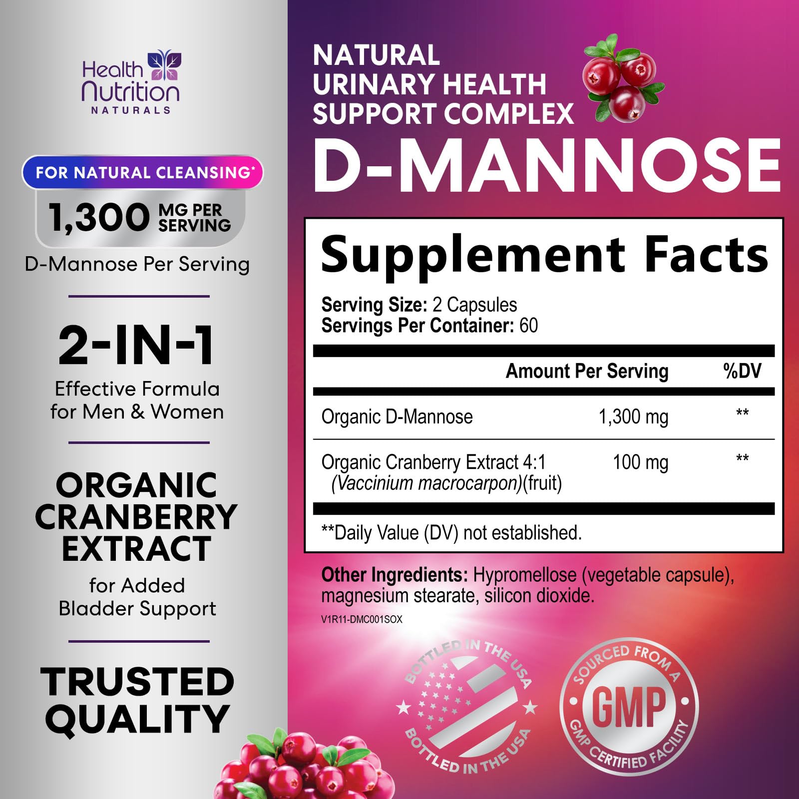 Health Nutrition Naturals cápsulas en mano que facilitan la toma